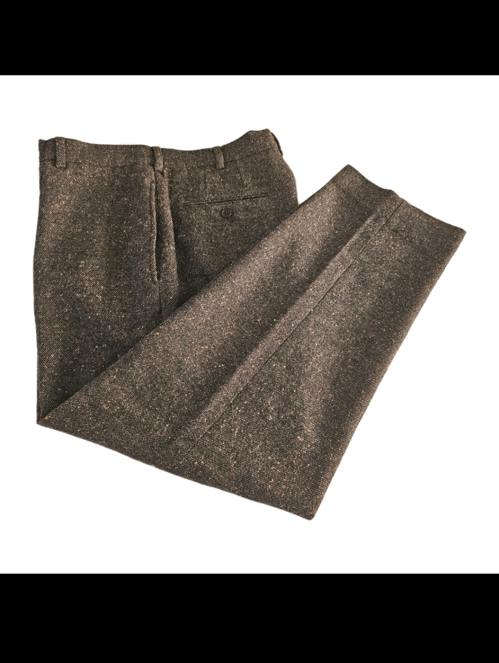 J CREW Wool Fall Career Office Work Sz 34 High-rise Straight Lined Brown Pants - Picture 4 of 11